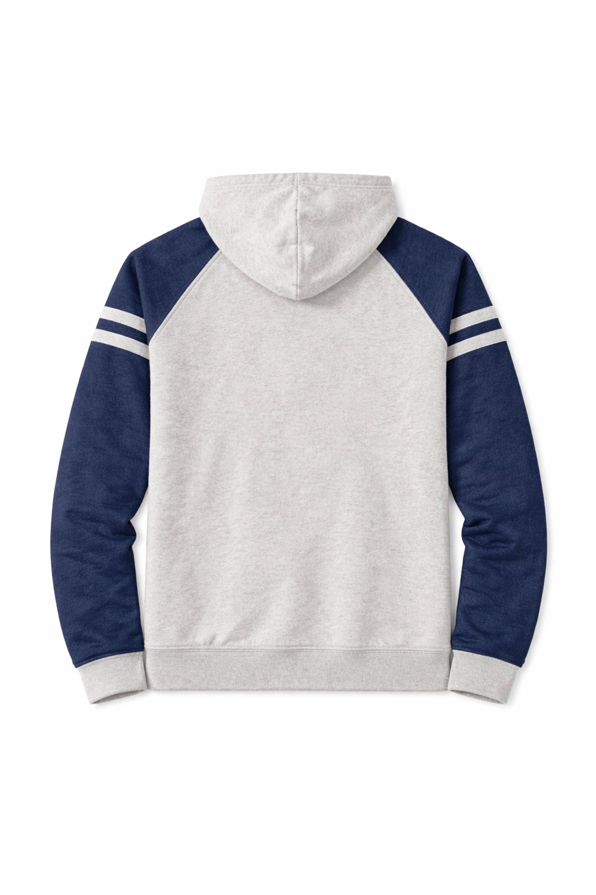 XAPE Varsity Fitness Raglan Hoodie - Oatmeal Heather/Indigo