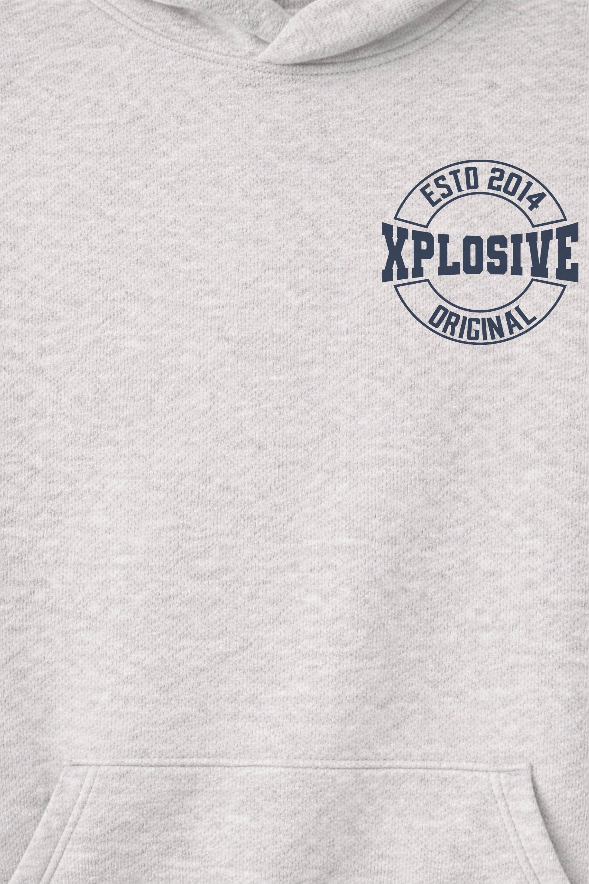XAPE Varsity Prime Raglan Hoodie - Oatmeal Heather/Indigo