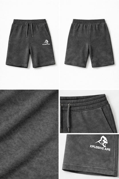 XAPE Vintage Wash Shorts - Charcoal