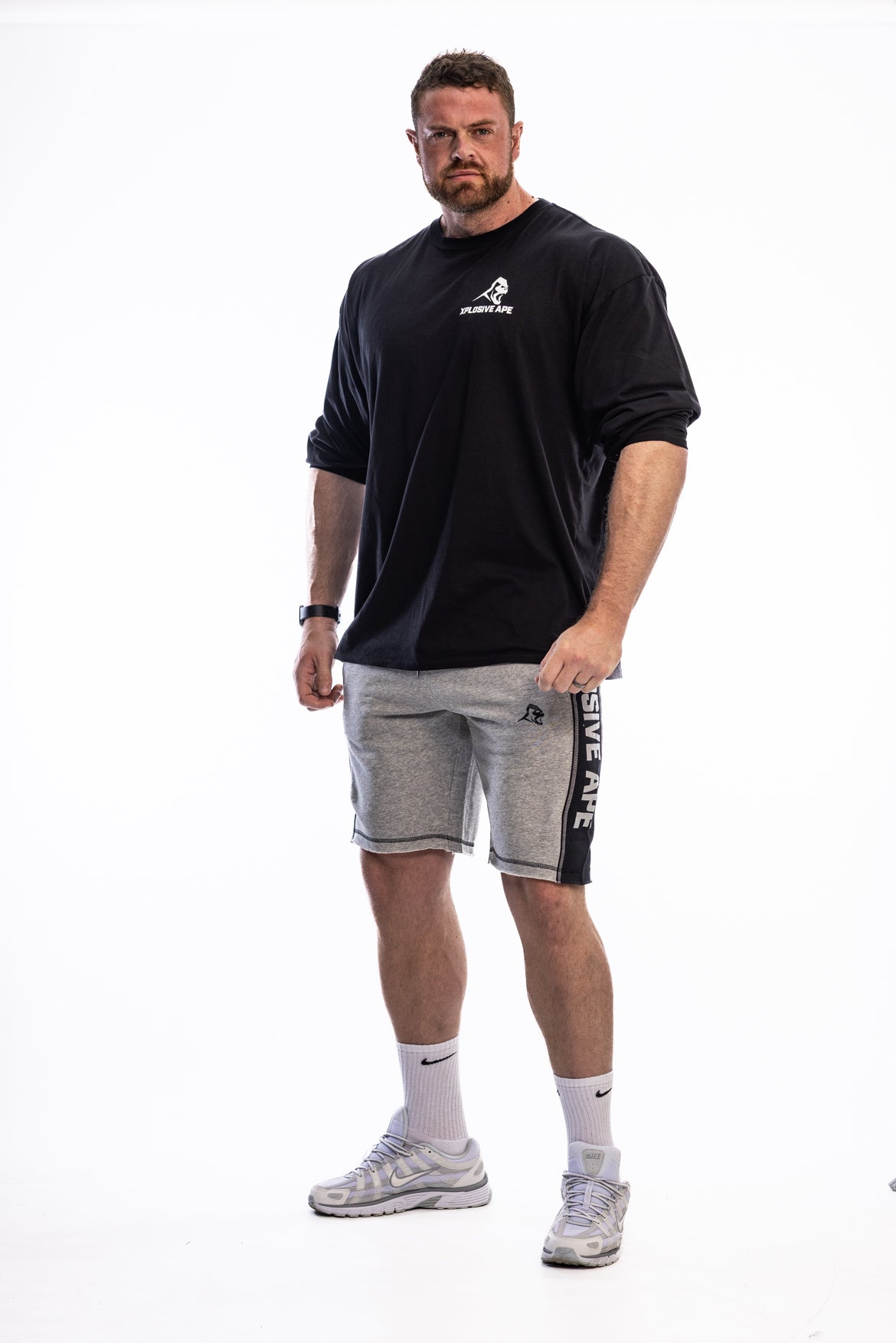 XAPE Stripe Rag Shorts - Sports Grey