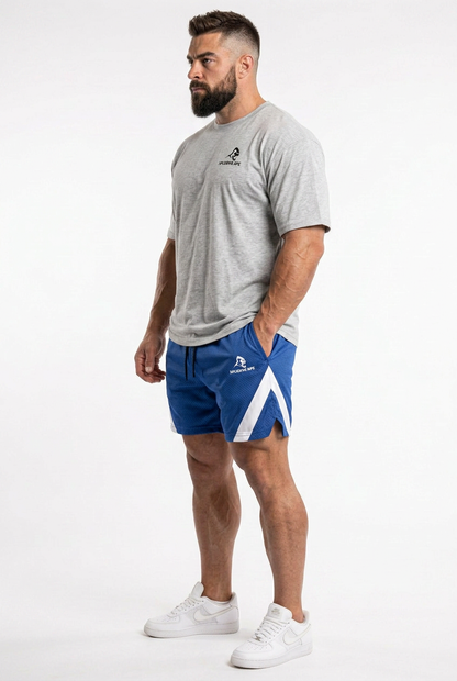 XAPE Essential Tee & Storm Shorts Combo - Sports Grey/Blue