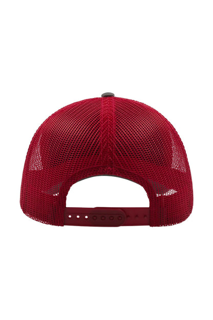 XAPE Classic Badge Logo Trucker Cap - Grey/Red