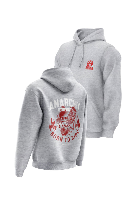 AS Born To Ride Hoodie - Heather Grey