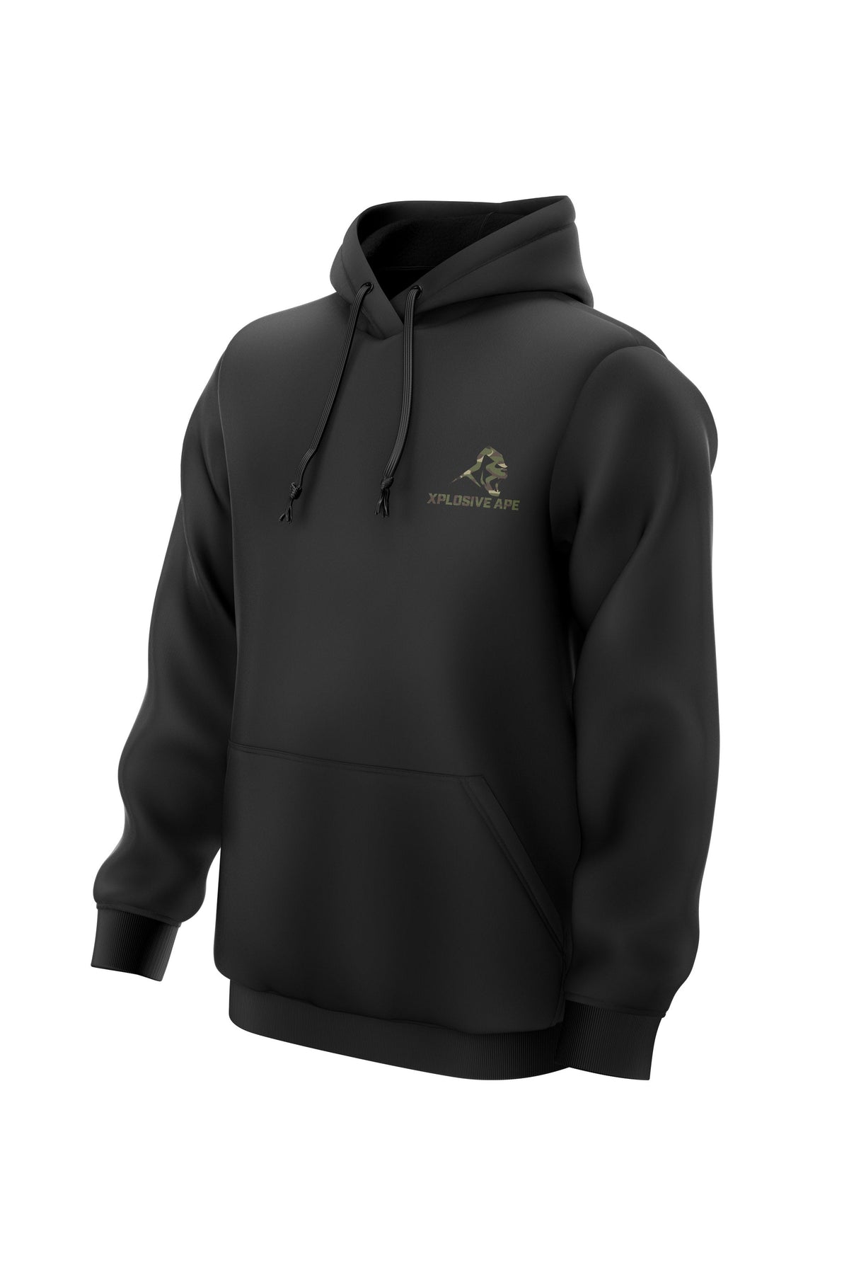 XAPE Essential Camo String Hoodie - Black