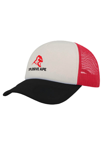 XAPE Essential Trucker Cap - White/Red/Black