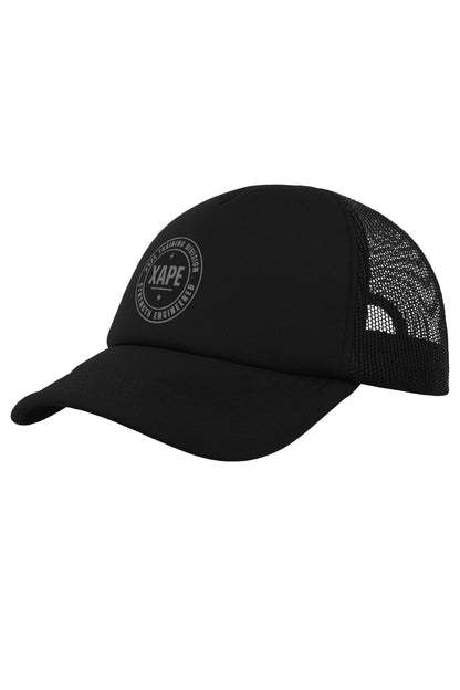 XAPE Classic Badge Logo Trucker Cap - Black