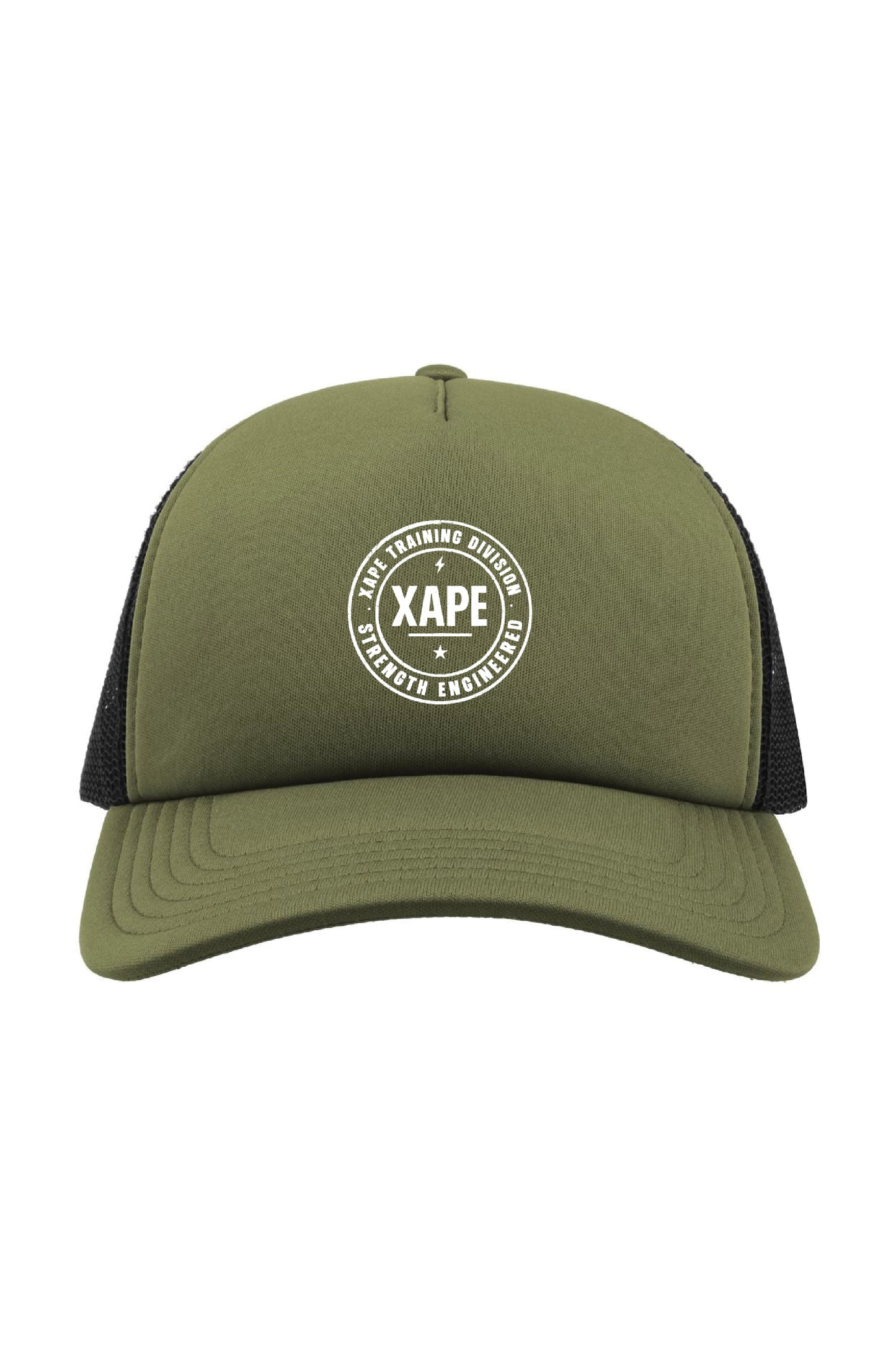 XAPE Classic Badge Logo Trucker Cap - Olive/Black