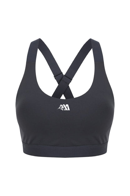 XA Women's Core Logo Impact Sports Bra - Charcoal
