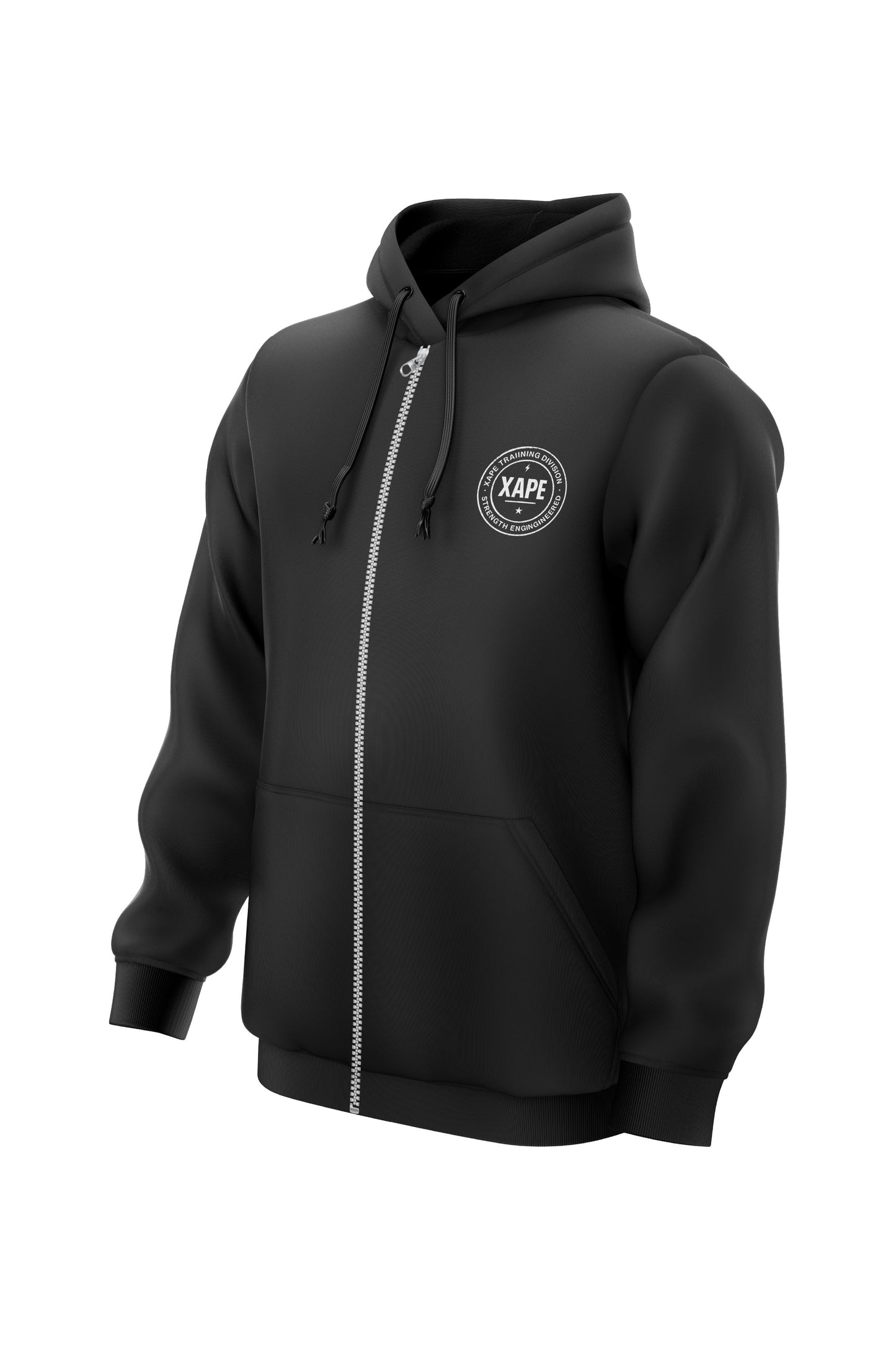 XAPE Classic Badge Logo V2 Zip Hoodie - Black