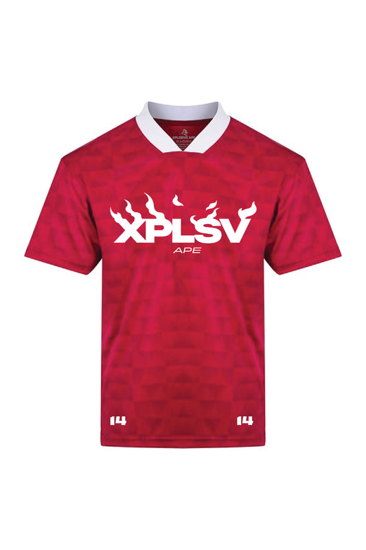 XAPE Flame Thrower Sports Jersey - Red/White