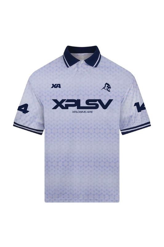 XAPE Speed Polo Sports Jersey - White/Navy