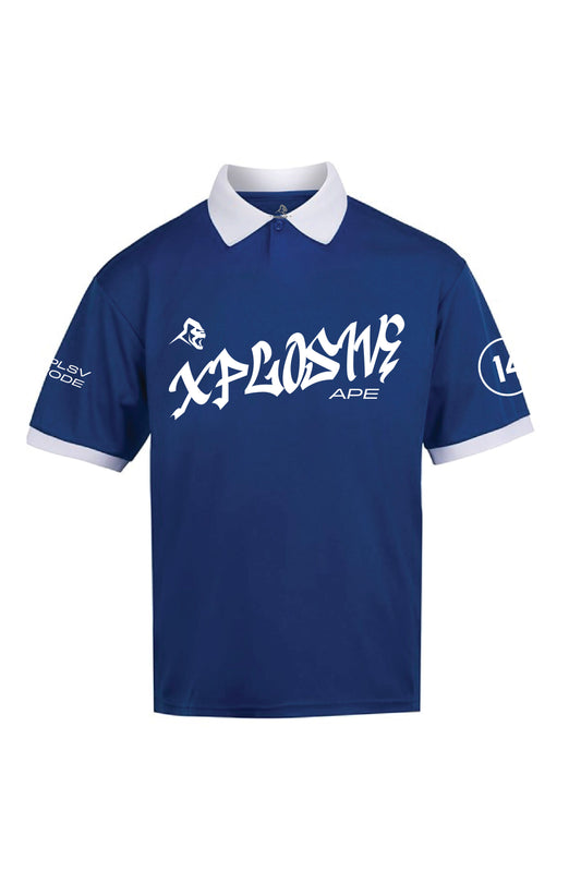 XAPE Street Paint Sports Jersey - Dark Royal/White
