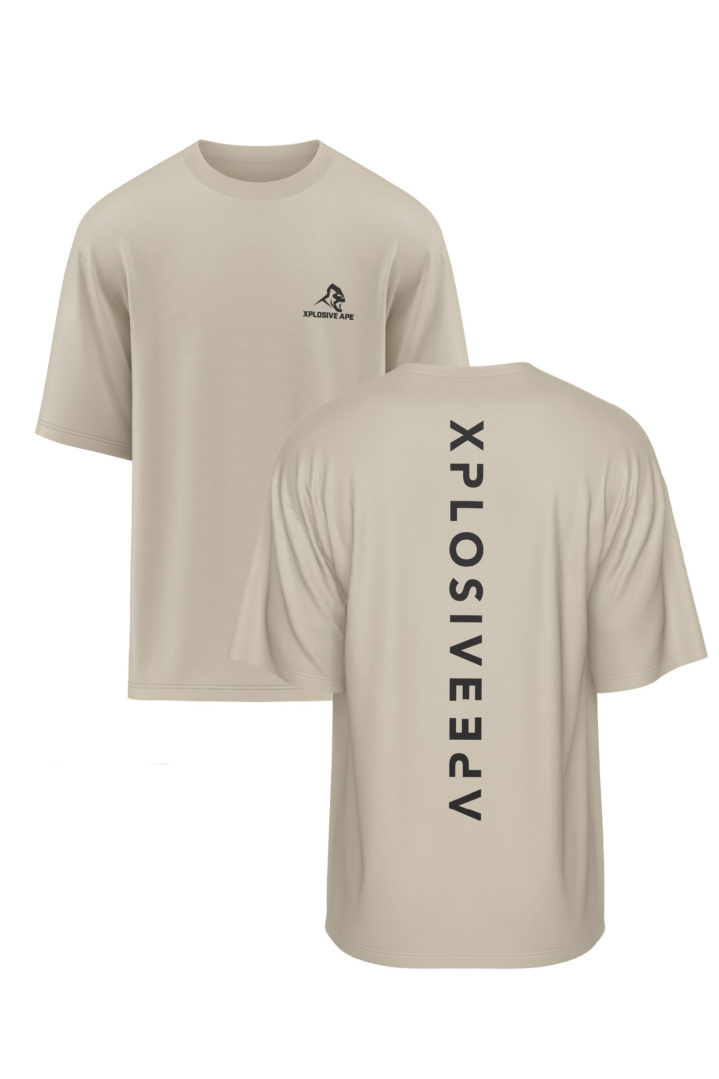 XAPE Futuristic V2 Oversized Tee - Sand