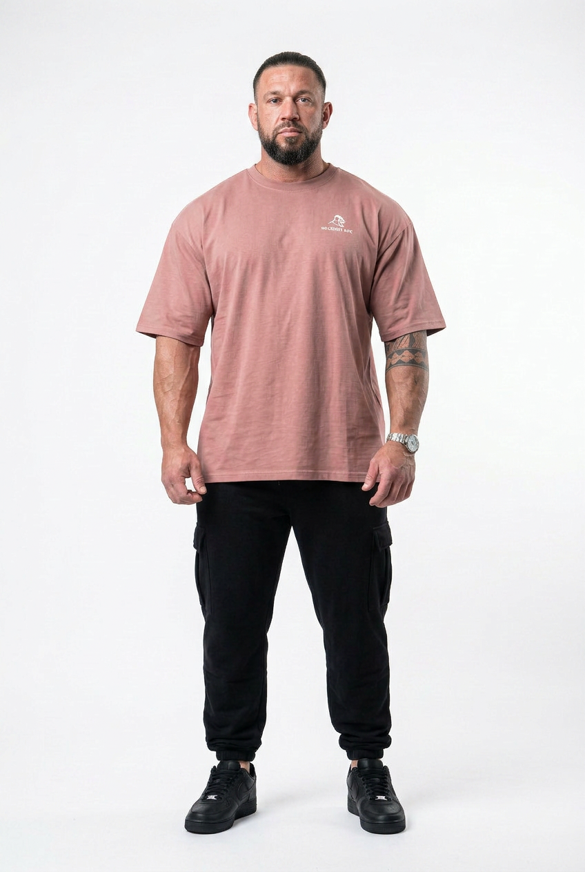 XAPE Garage Strength V3 Oversized Tee - Dusty Pink