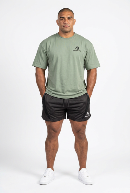 XAPE Essential V2 Tee & Apex Raptor Shorts Combo - Sage/Black
