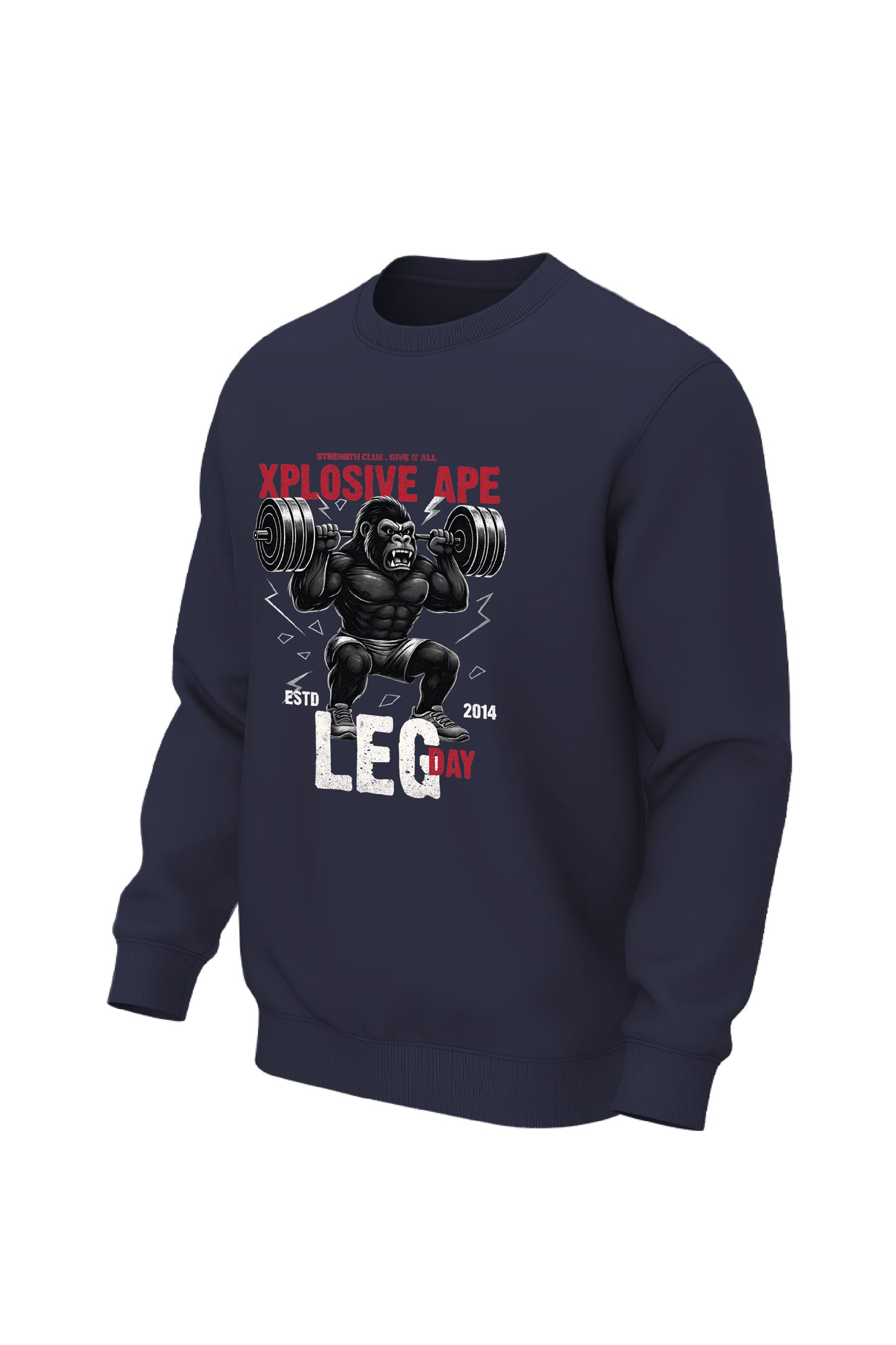 XAPE Leg Day V4 Sweatshirt - Navy