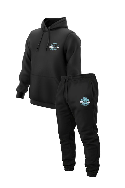 Little Apes Tiny Muscles Big Dreams Tracksuit - Black