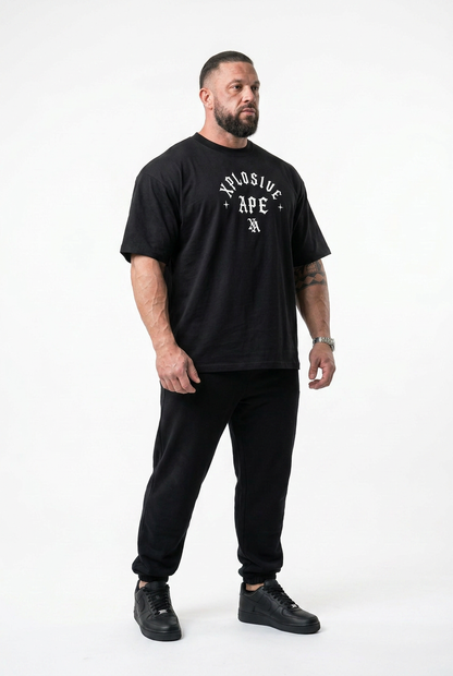 XAPE London Gothic Oversized Tee - Black