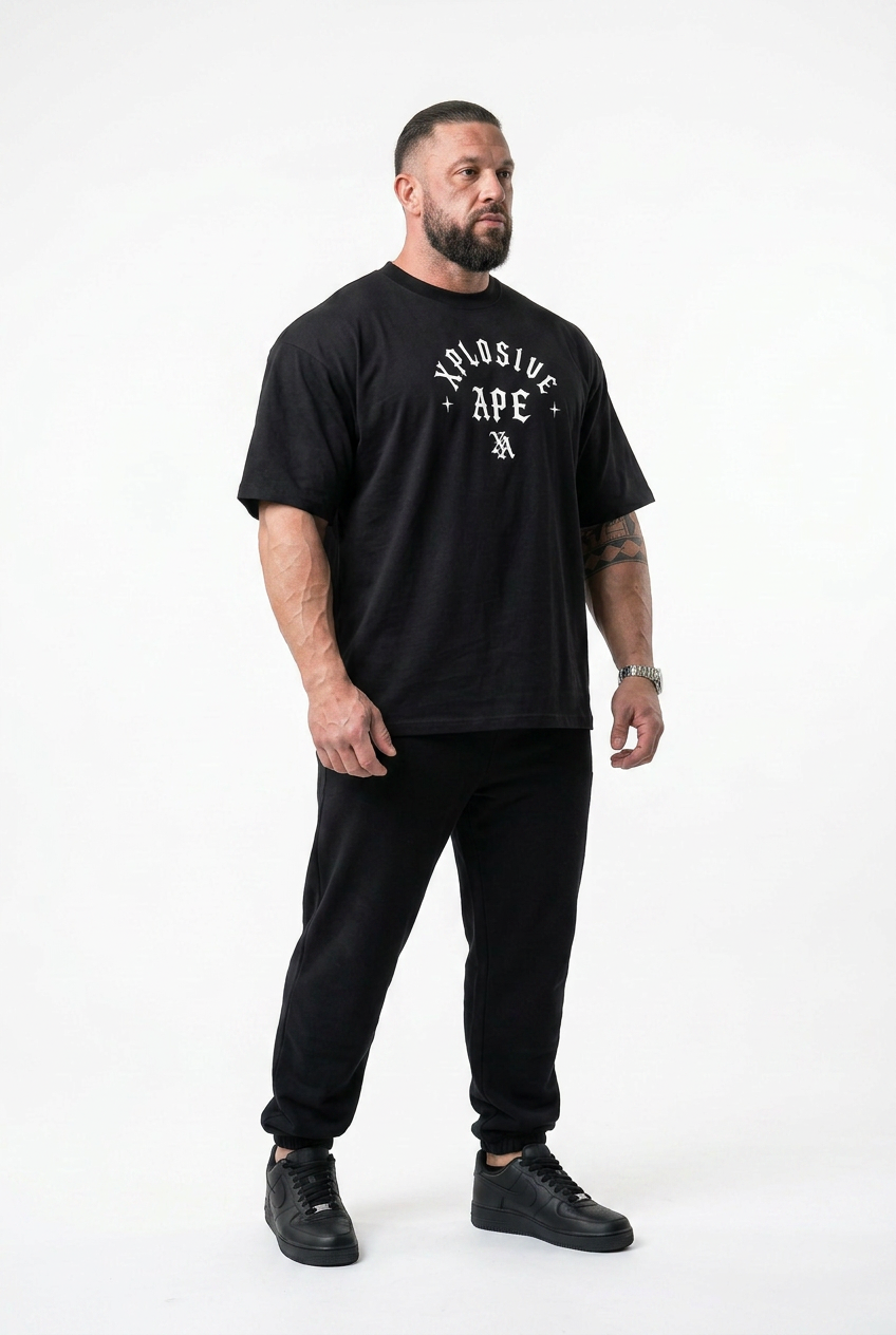 XAPE London Gothic Ultra Oversized Tee - Black