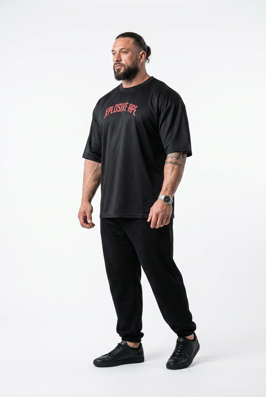 XAPE Powerhouse Oversized Tee - Black