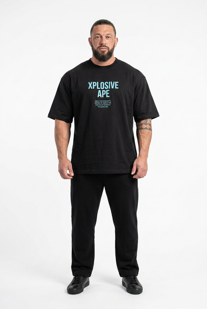 XAPE Blueprint Division Ultra Oversized Tee - Black