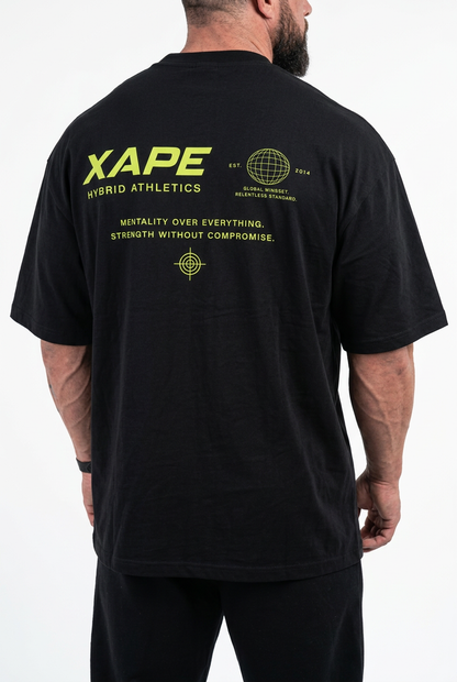 XAPE Mentality Program Oversized Tee - Black