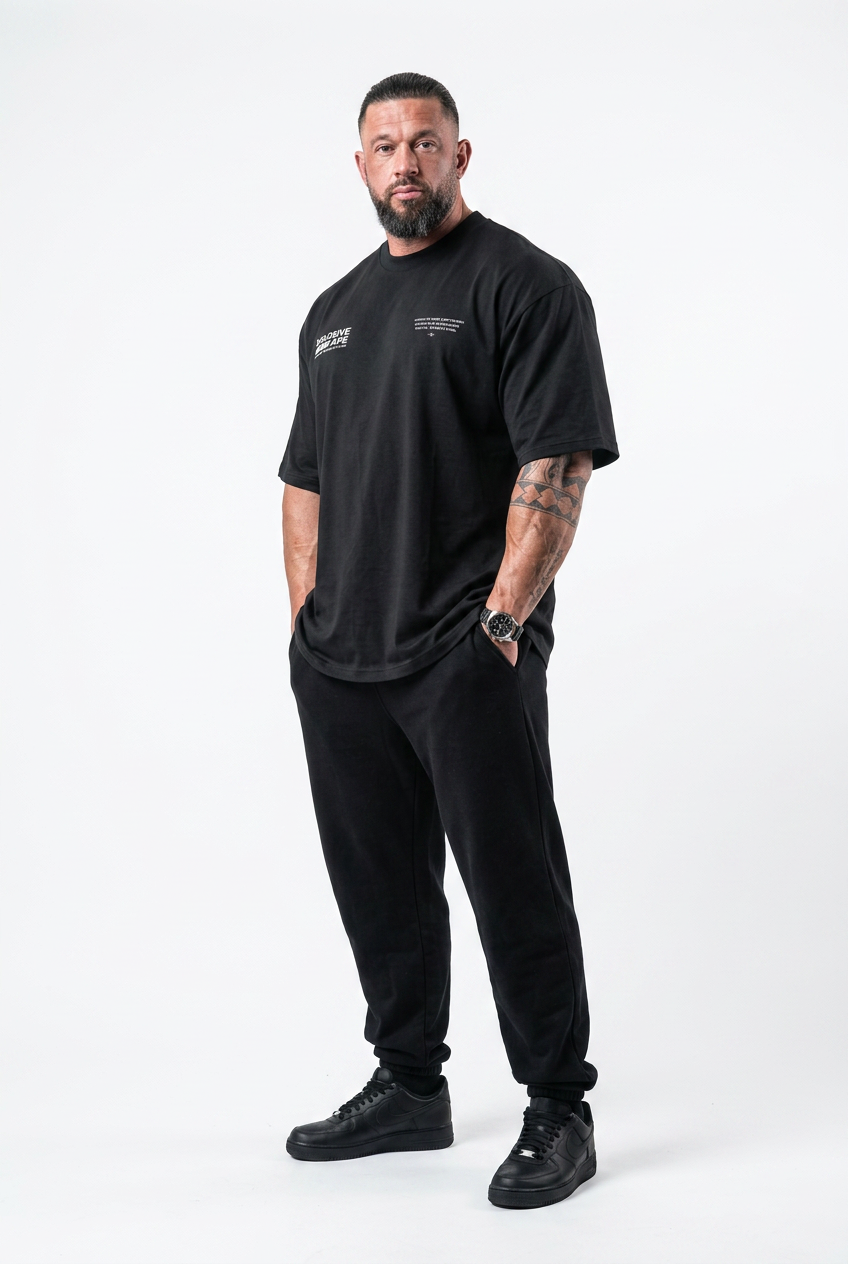 XAPE Voltage Script Oversized Tee - Black