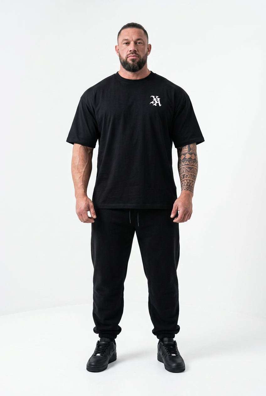 XAPE Thornscript Oversized Tee - Black
