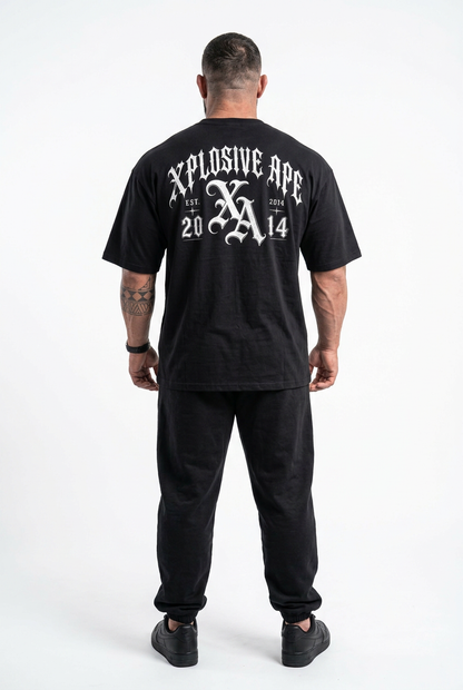 XAPE Thornscript Ultra Oversized Tee - Black
