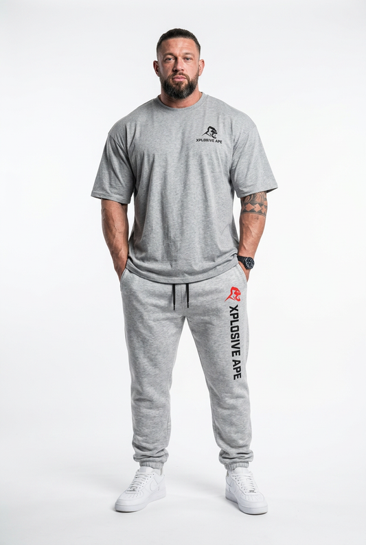 XAPE Essential Tee & Originals Joggers Combo - Sports Grey
