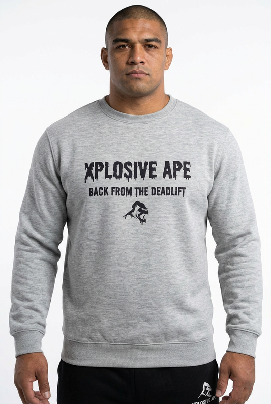 XAPE Back From The Deadlift Sweatshirt - Sports Grey