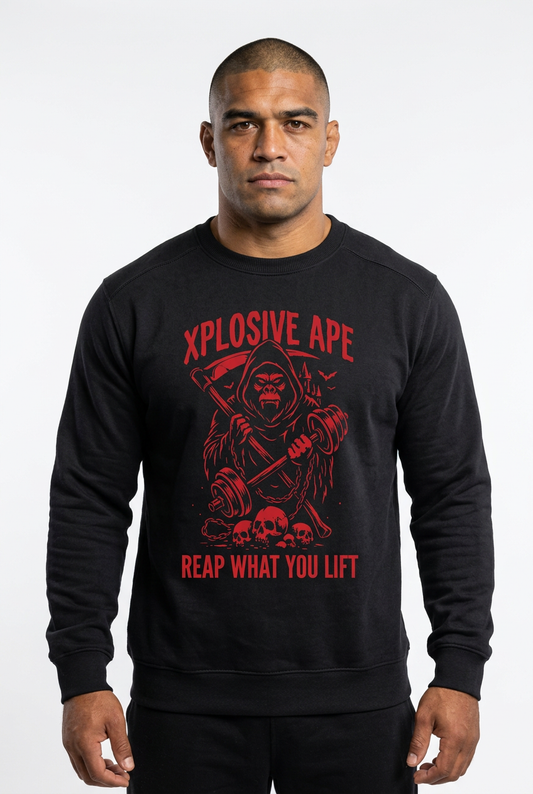 XAPE Grim Reaper Ape Sweatshirt - Black