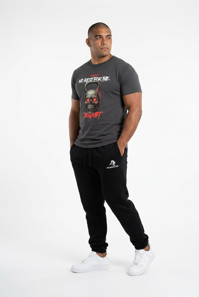 XAPE Skull Kettleball Tee - Charcoal