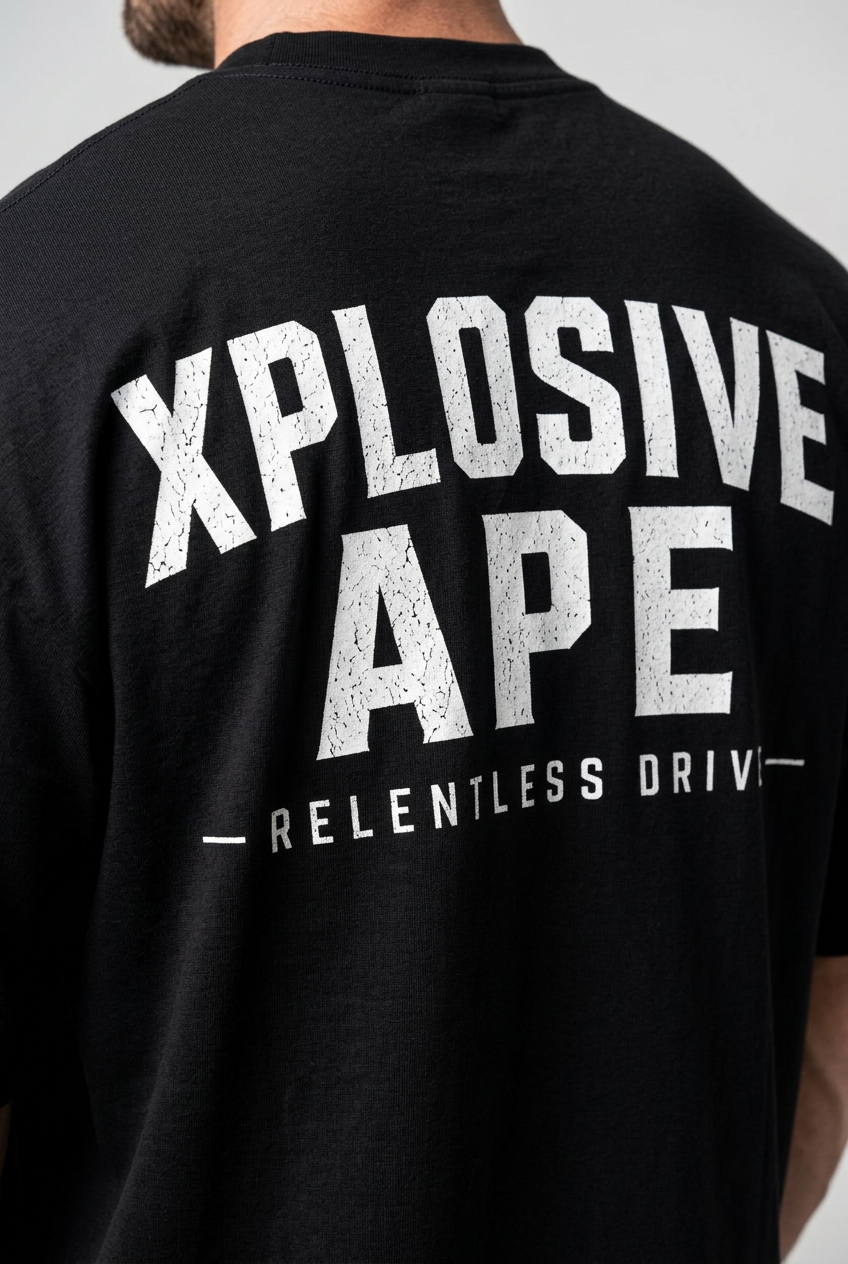 XAPE Relentless Drive Ultra Oversized Tee - Black