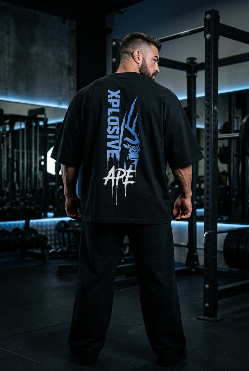 XAPE Slashline Ultra Oversized Tee - Black