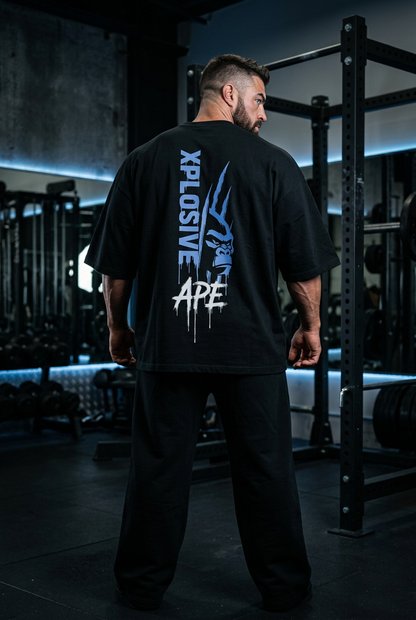 XAPE Slashline Ultra Oversized Tee - Black