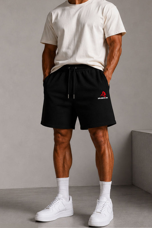XAPE Original Logo Oversized Shorts - Black