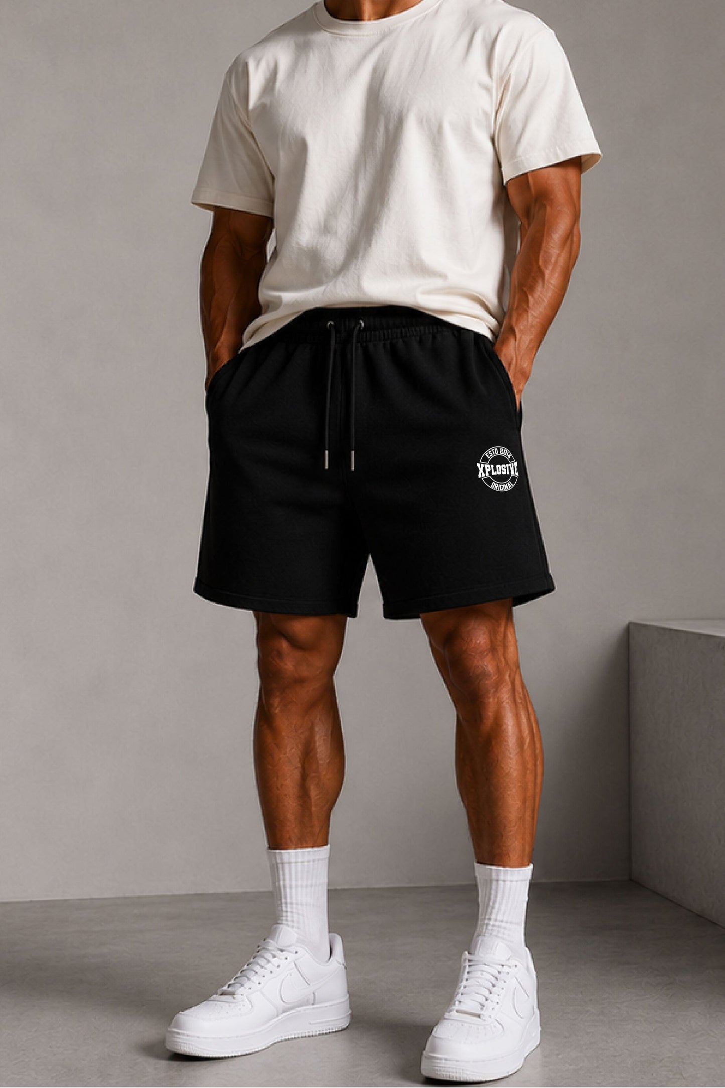 XAPE Varsity Oversized Shorts - Black