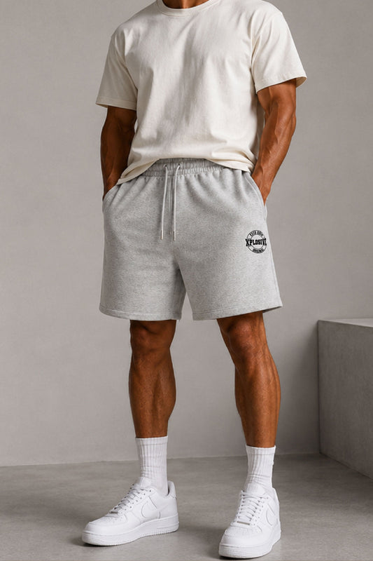 XAPE Varsity Oversized Shorts - Ash Grey