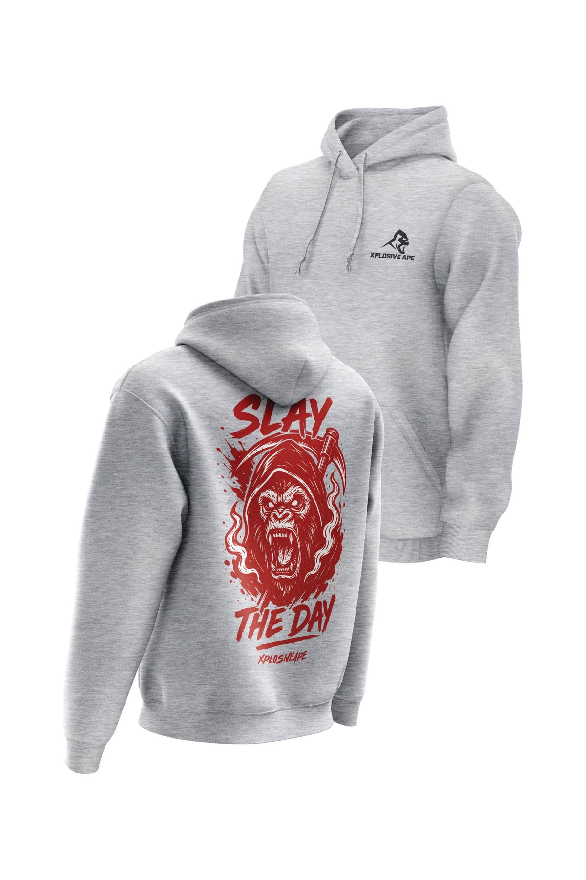 XAPE Slayer String Hoodie - Sports Grey