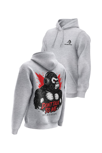 XAPE Don't Talk To Me V2 String Hoodie - Sports Grey