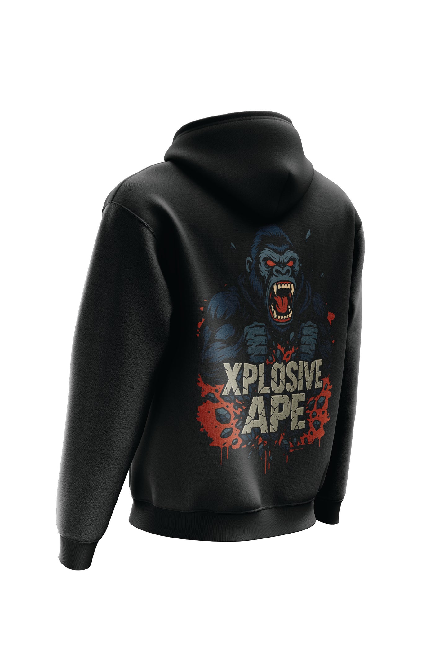 XAPE Ape Smash String Hoodie - Black