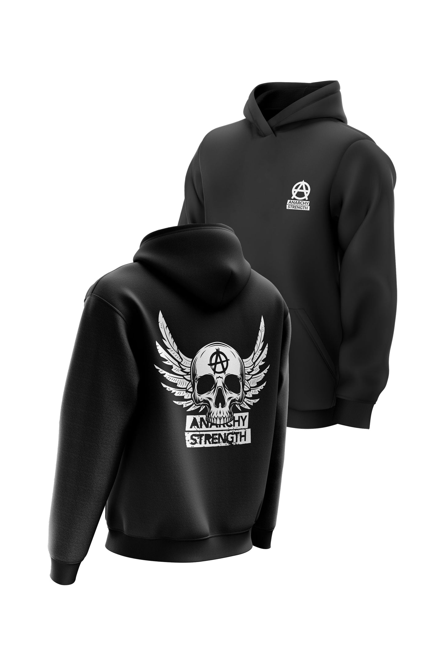 AS Skull Wings Hoodie - Black