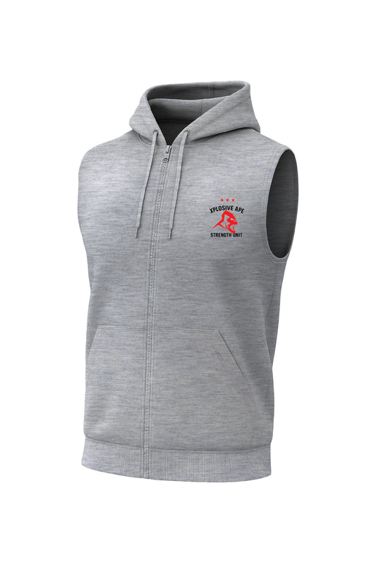 XAPE Strength Unit Sleeveless Hoodie - Sports Grey