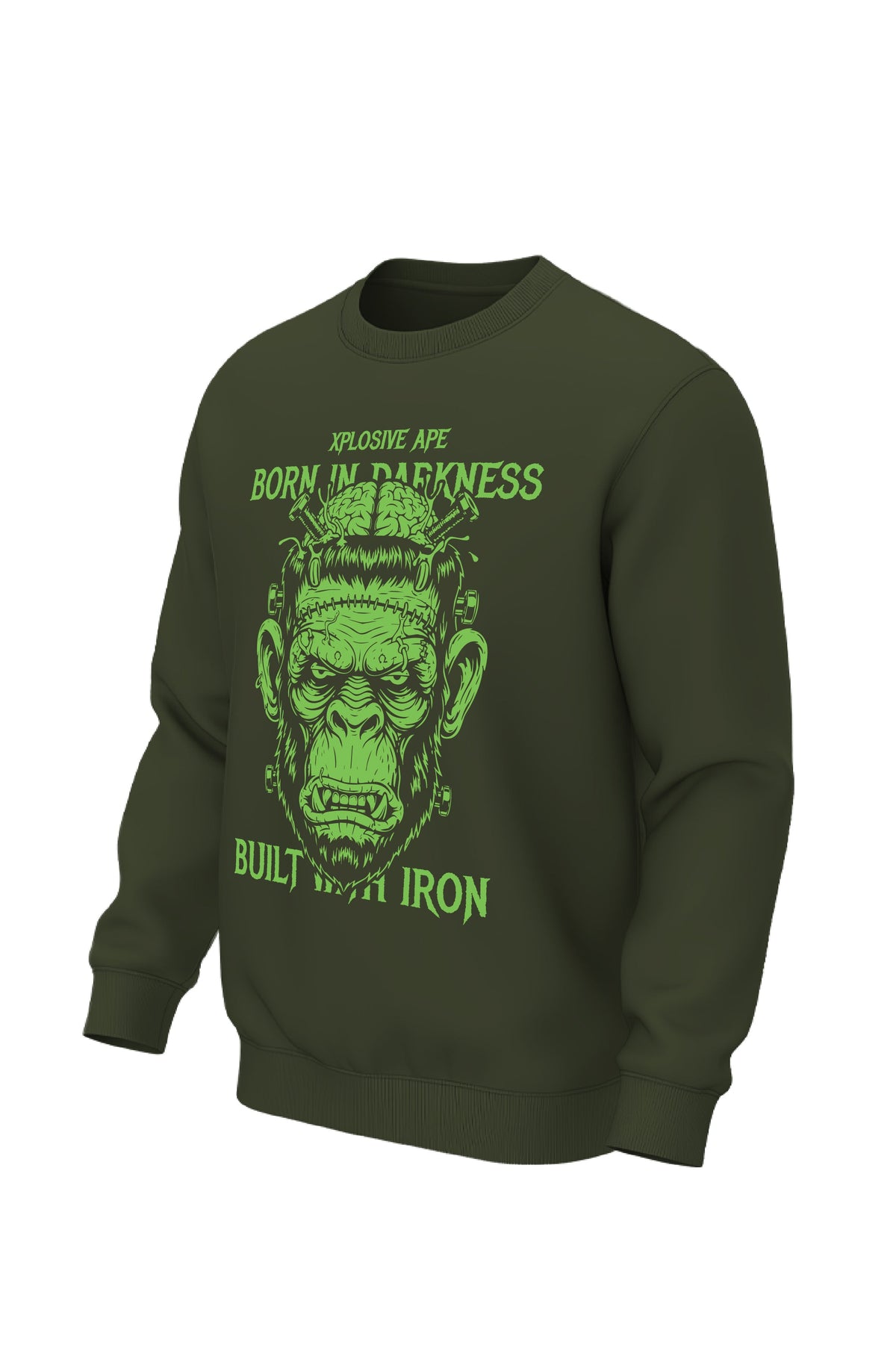 XAPE Frankenape V2 Sweatshirt - Forest Green