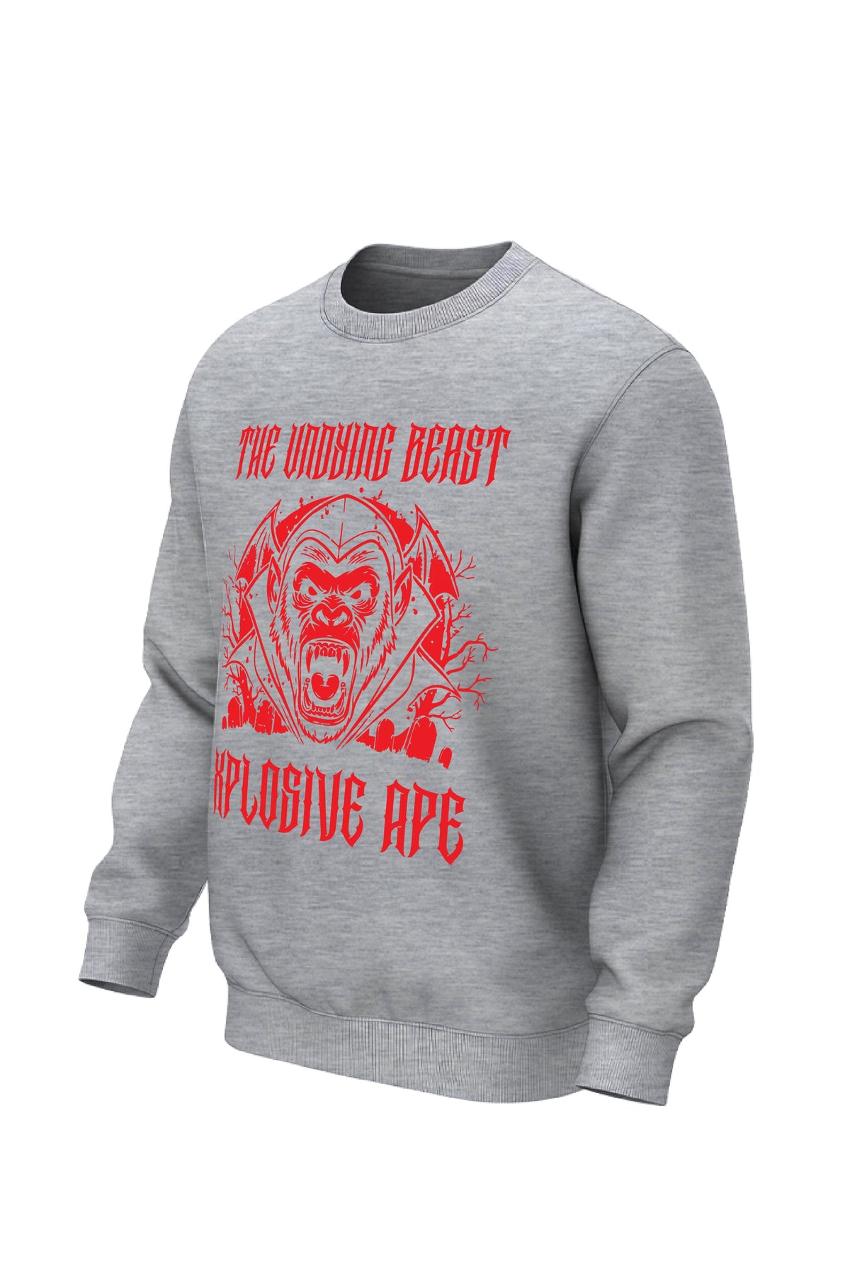 XAPE Vampire Ape Sweatshirt - Sports Grey