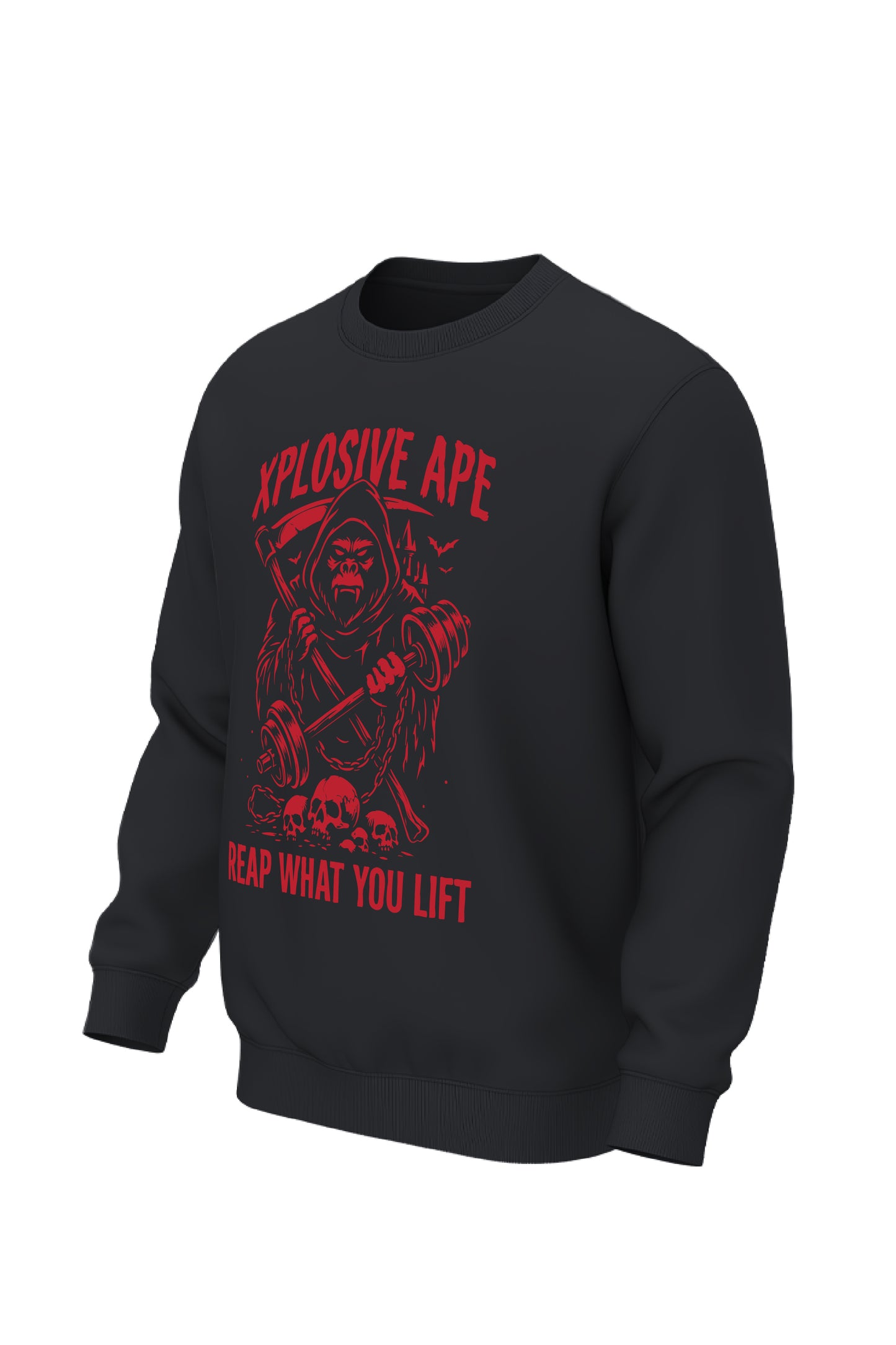 XAPE Grim Reaper Ape Sweatshirt - Black