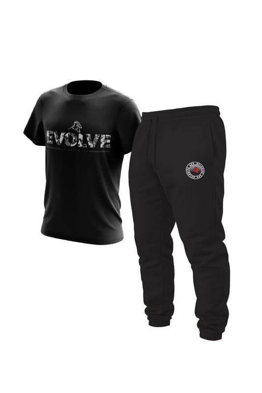 XAPE Evolve Camo Tee & Venus Joggers Combo - Black