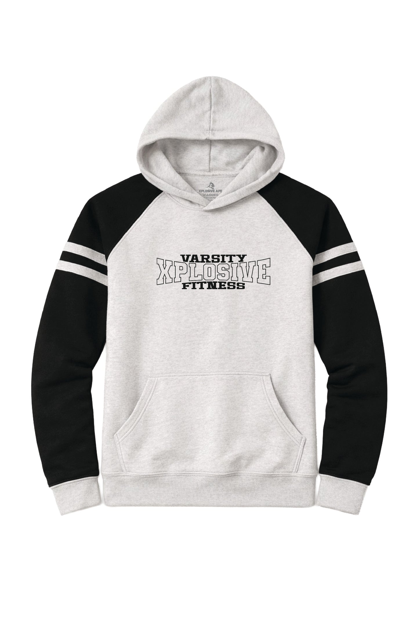 XAPE Strike Force Raglan Hoodie - Oatmeal Heather/Black