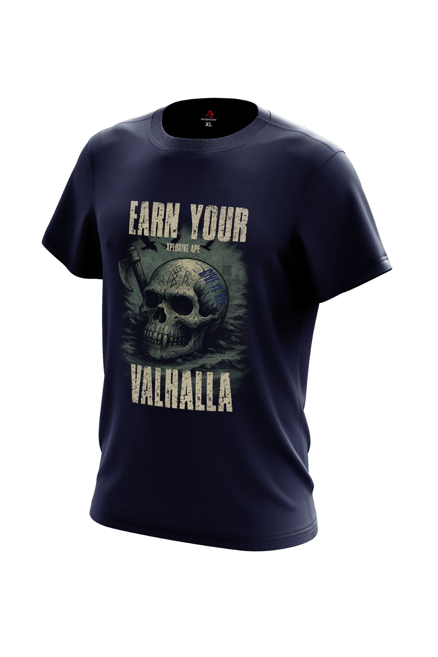XAPE Earn Your Valhalla Tee - Navy